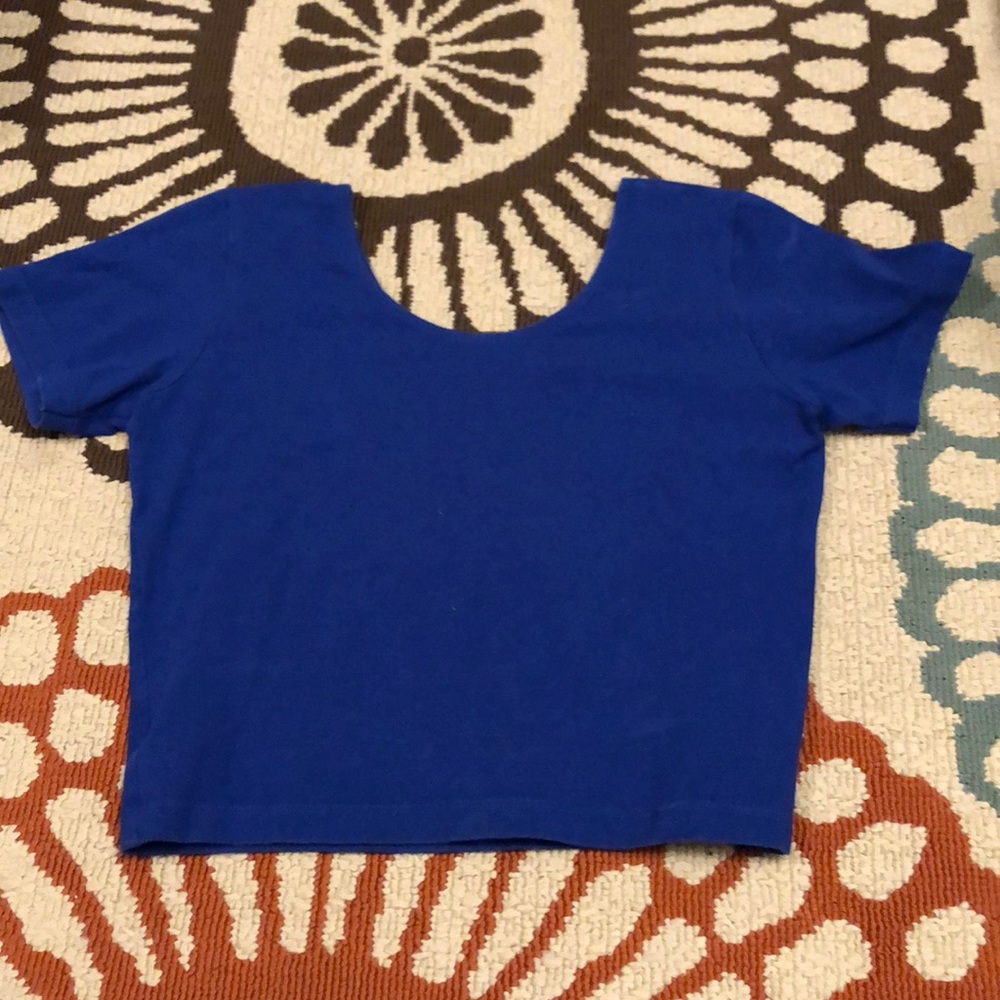 Electric blue crop top